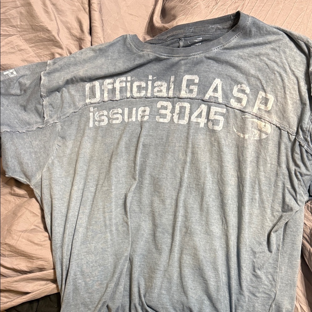 GASP Men's Distressed Gray Tee